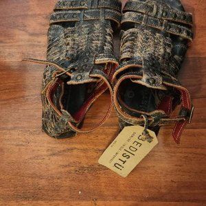 BEDISTU leather hurrache sandal